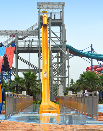 Free Fall high-speed slide at Worlds of Wonder Water Park Noida